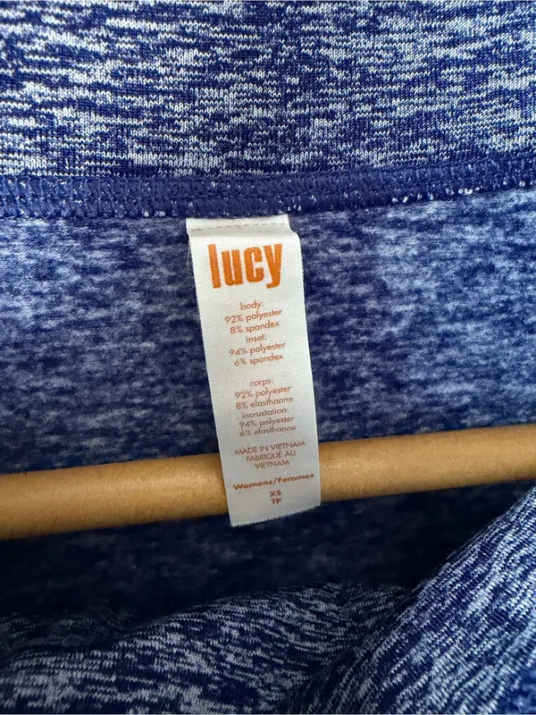 Lucy Activewear Blue Funnel Neck Cardio Pullover XS - Image 5