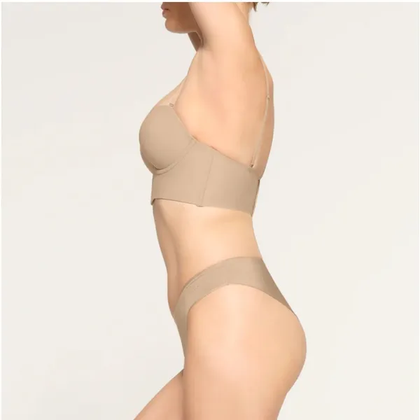 Nwt Skims Shapewear Deep Plunge Strapless Bra Clay S - Image 2
