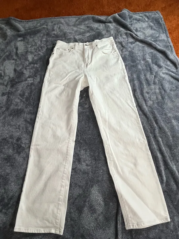 Madewell 90s Straight Women’s Jeans White Denim Size 28 High Rise - Image 5