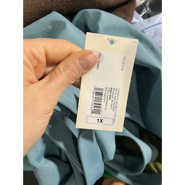 Target A‎ New Day Teal Scoop Neck Bodysuit Sleeveless Thong Back 1X NWT - Image 5