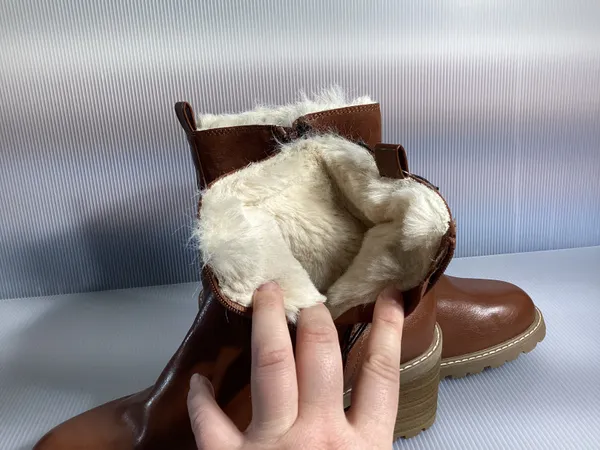 Universal Threads Cognac Faux Fur Ankle Boots - Size 11 - Image 7