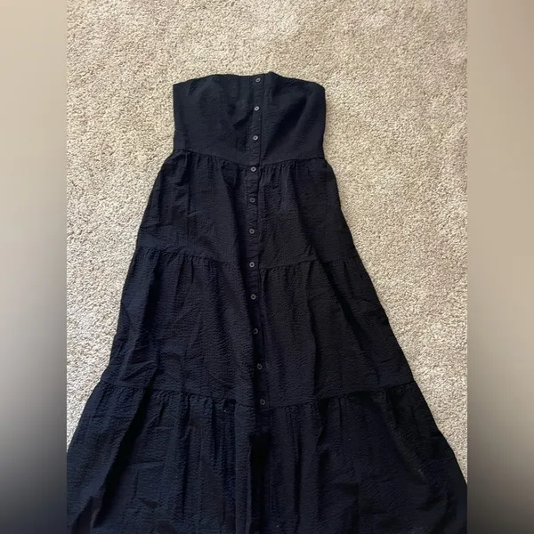 LOFT Beach Button Strapless Maxi Dress size 8 - Image 5