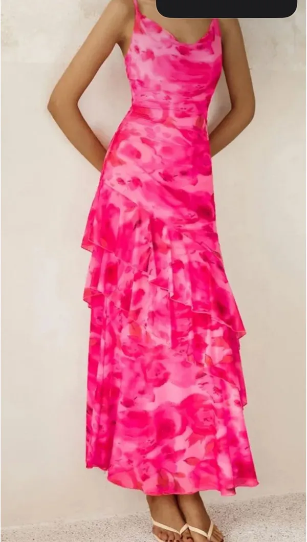 Pink floral dress - Image 3