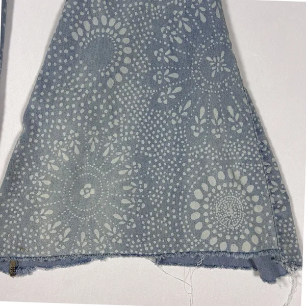 Free People Jeans Women's 27 Flare Bell Bottom High Rise Floral Paisley Festival - Image 4