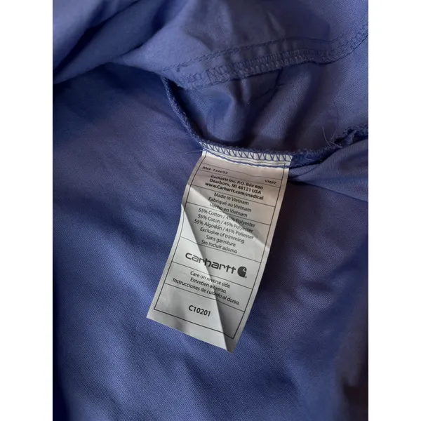 Carhartt Scrub Top Womens Small‎ V Neck Short Sleeve Womens S Blue - Image 4