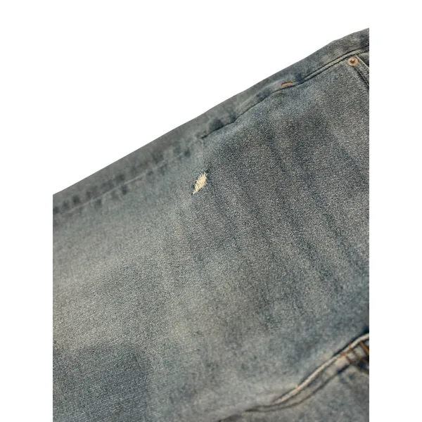 J.Crew Stovepipe Jeans Womens 31 Light Wash High Rise Straight Leg Raw Hem Blue - Image 4