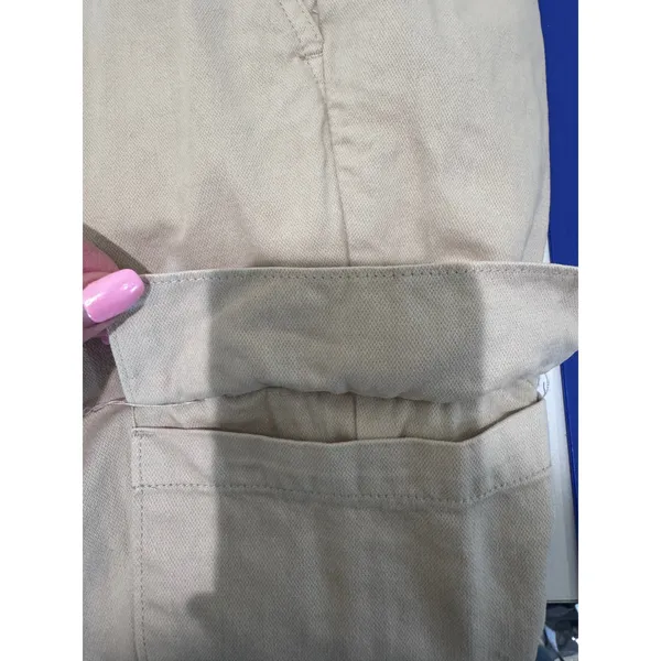 GAP Cargo Pants Womens Large Khaki Tan Elastic Waist Cotton Lyocell‎ Minimalist - Image 10
