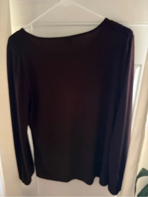 Susan Lawrence Brown Blouse Size L - Image 3
