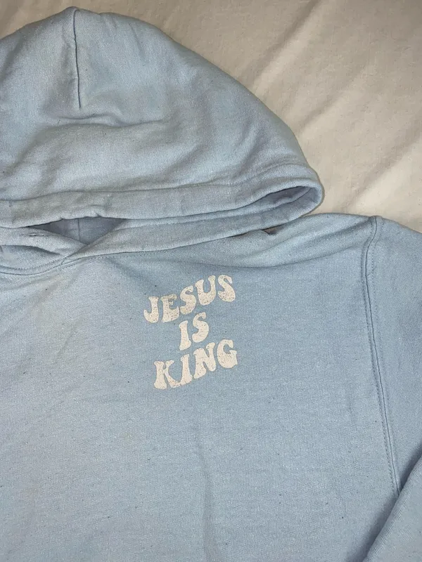 Jesus Hoodie Blue - Image 5