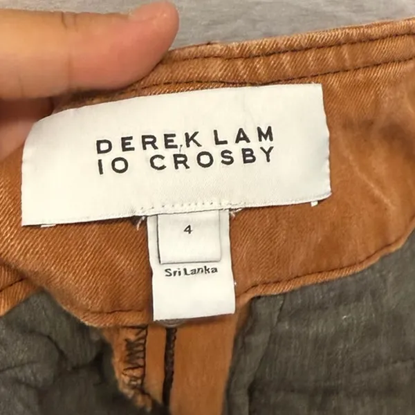 Derek Lam 10 Crosby Burned Orange Cullotte Wide Leg‎ Pants US 4 - Image 3