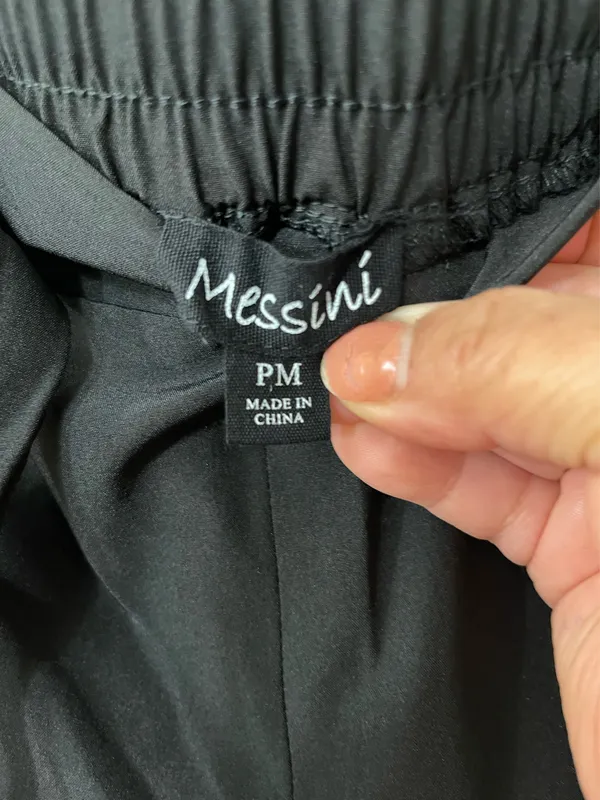 Massini Black Prints Elastic Waist Dress Pants - Image 5