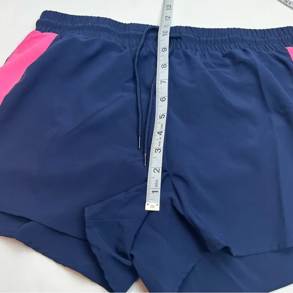 Crown & Ivy Crown Lounge Shorts Womens Size Medium Blue‎ Pink Lined Athletic NEW - Image 6