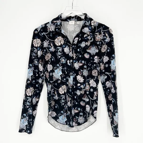 Aritzia‎ Wilfred Floral Stretch Top Women's Size XS French Girl Style - Image 3