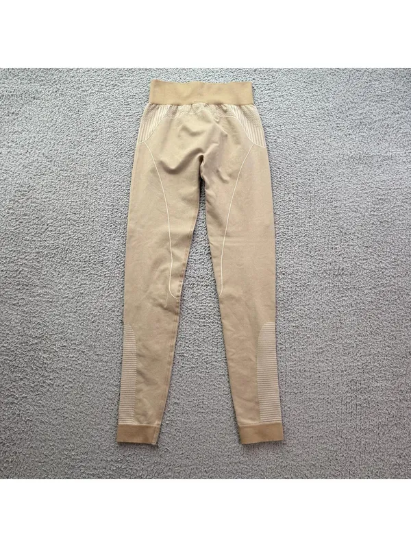 Kappa Leggings Womens Small-Medium Tan Beige Athletic Stretch Jogger Pants Y2K - Image 2