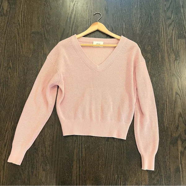 Wilfred Soft Pink V-Neck Sweater - Image 2