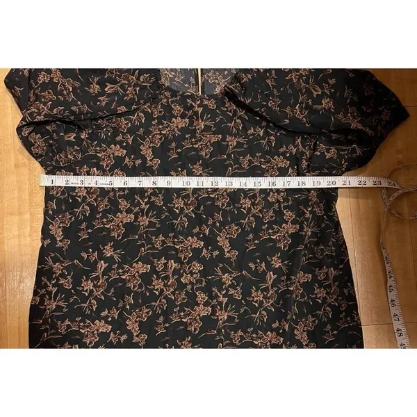 Monday Fun NEW Women Large Floral Blouse Coquette Dainty Romantic Office Chic - Image 6