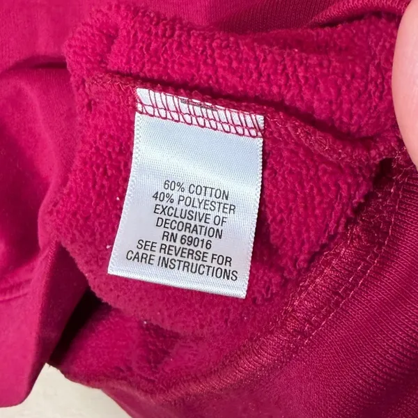 Vintage Studio Works Sport Magenta Embroidered Birdhouse Sweatshirt Size M - Image 5
