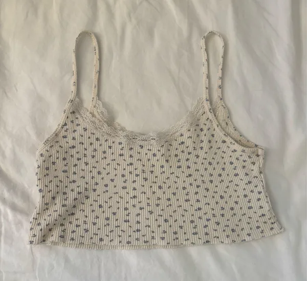 Brandy Melville Waffle Knit Cropped Top - Image 3