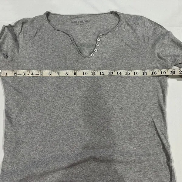 Zadig & Voltaire Grey T-Shirt -‎ One Size - Image 9