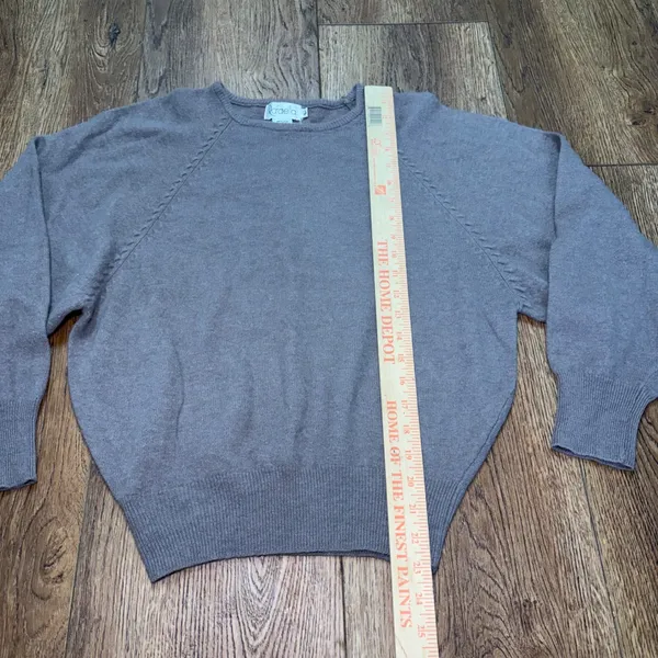 90s Rafaella Taupe Lambswool Angora Blend Knit Sweater Womens L light brown fall - Image 3