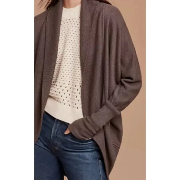 Aritzia Wilfred “Diderot” Dark Gray Cocoon Cardi Sz. S - Image 2