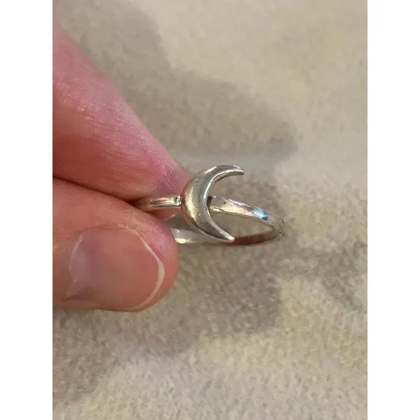 925 sterling silver ring band size 8 lot d8 moon - Image 4