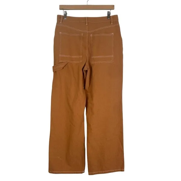 NWT RSQ Relaxed Carpenter Pants Womens L Brown High Rise Straight Streetwear - Image 5