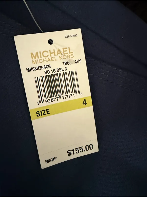 NWT Michael Kors High Rise Wide Leg Navy Dress Pant Career Interview Size 4 - Image 6