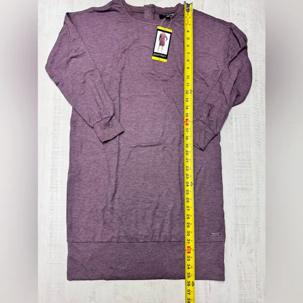 Ellen tracy sweater dress size Small color wine - Image 4