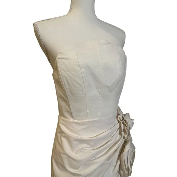 NBD Alyna Mini Dress in Ivory Medium New Womens Strapless Cocktail - Image 9