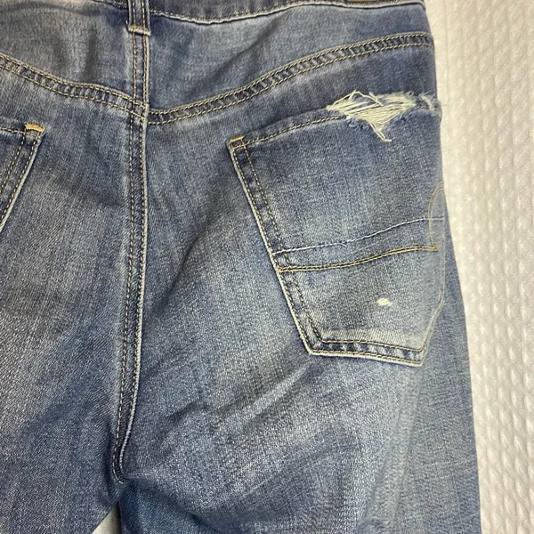 American Eagle Outfitters Tomgirl Ripped Blue Skinny Jeans - Image 7