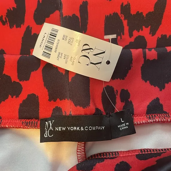 Red cheetah prints pencil skirt - Image 3