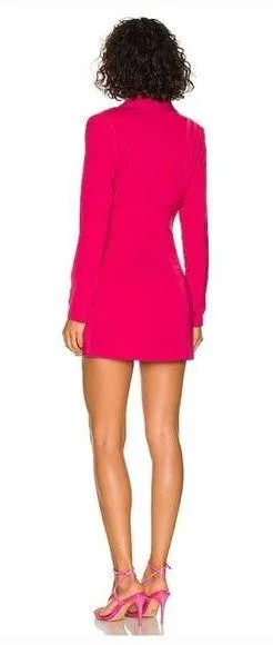 MORE TO COME Halley Blazer Wrap Dress in Hot Pink Small - Image 2