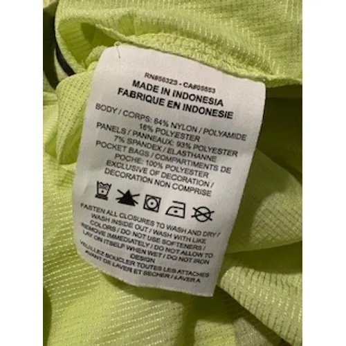 NIKE AIR Full Zip Running Windbreaker‎ Jacket XL Neon Yellow Green Athletic Y2K - Image 7