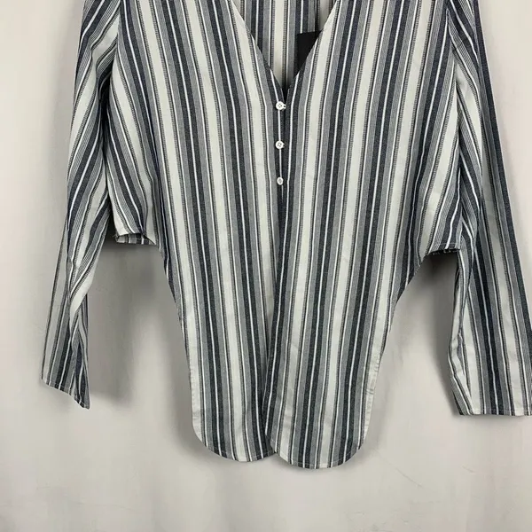 The Fifth Label Guide Stripe Top Tie Front‎ Blouse Blue White NWT S - Image 12