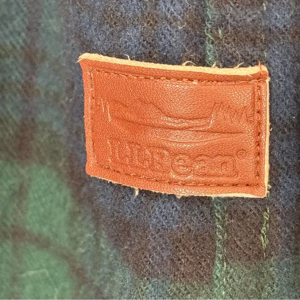 LL Bean Women's Scotch Plaid‎ Flannel Shirt Quarter Zip Indigo Tartan Small - Image 5