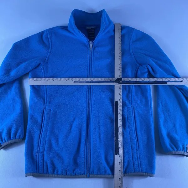 The North Face Jacket Girls XL‎ Full Zip Pockets Blue Fleece Outdoor TNF Youth - Image 7