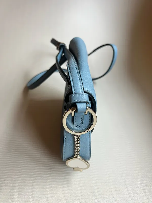 Kate Spade New York Leila Mini Flap Crossbody in Light Blue NWOT - Image 6