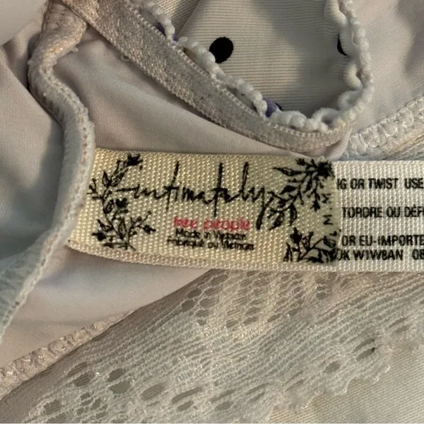 Free People Intimately Mari Printed Bralette in Ivory Combo - Image 4
