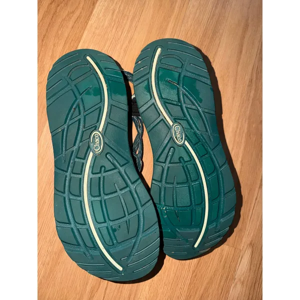 Chaco Z Cloud 2 Sandals Womens 10 Teal Blue Double Strap Toe Loop Hiking Shoes - Image 4