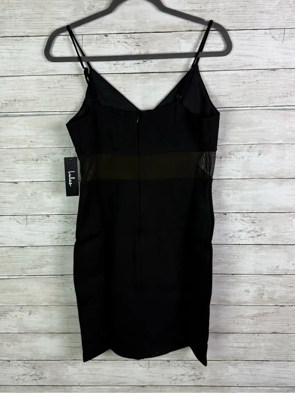 Lulus Little Black Bodycon Dress with Sheer Waist Panels Size Medium - Image 4