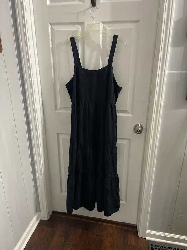 The Drop Britt Tiered Midi Tent Dress Black Size XXL New With Tag - Image 5
