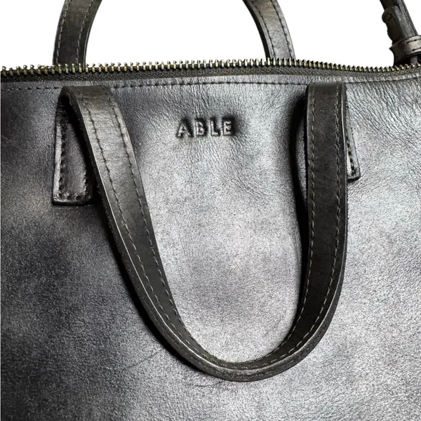 ✨ ABLE Black Leather Crossbody Tote Bag‎ • Convertible Top Handle Purse OS ✨ - Image 2