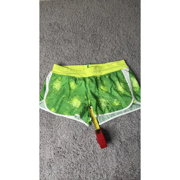 Nike Dri-FIT Womens XLGreen Splash Print Tempo Running Shorts - Image 2