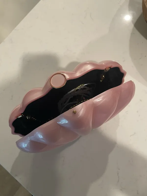 Pink Shell Crossbody Purse - Image 3