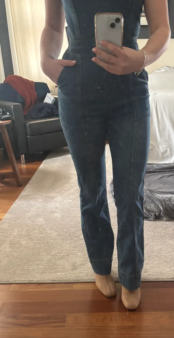 Happily Grey Denim Jumpsuit - Image 4