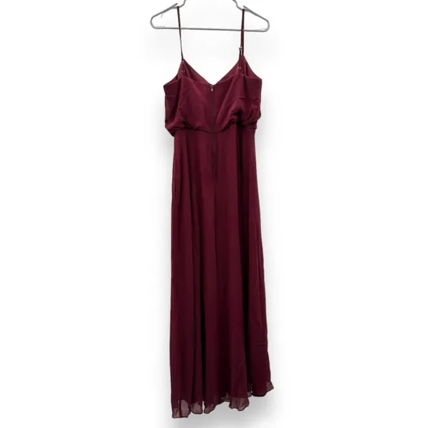 Birdy Grey Gwennie Chiffon Bridesmaid‎ Maxi Dress in Cabernet Red Sz M NEW - Image 6