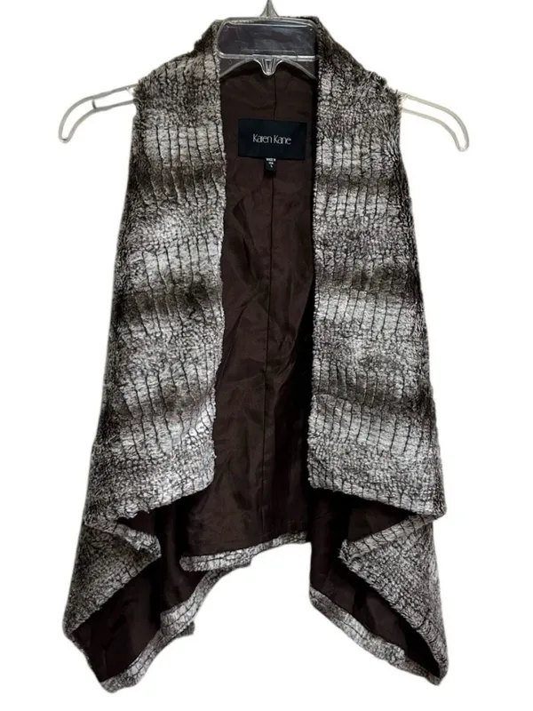 Karen Kane Vest Faux Fur Size Small Quite Luxury Old Money Elevated Staple - Image 5