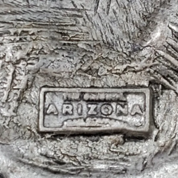 Arizona Jeans Vtg Pin Brooch Sunflower Design 2" Signed - Image 3