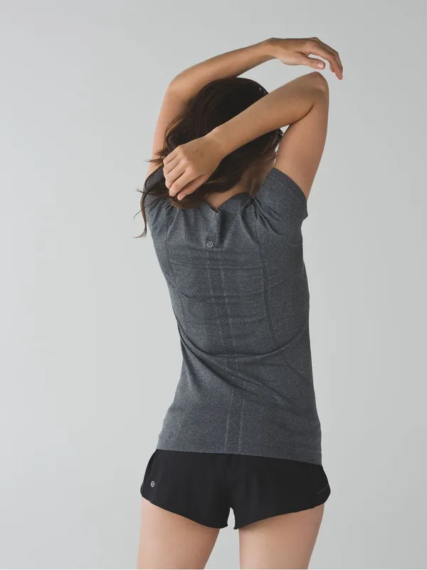 Lululemon Swiftly Tech Gray Crewneck Short Sleeve Athletic Shirt Women’s Size 12 - Image 2